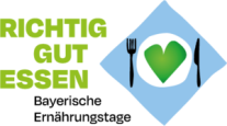 Logo und Schriftzug 'Richtig gut essen. Bayerische Ernährungstage'